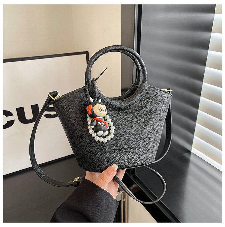 Bucket Bag One Size 2025 Spring Shoulder Bag Zipper PU Women's Bag