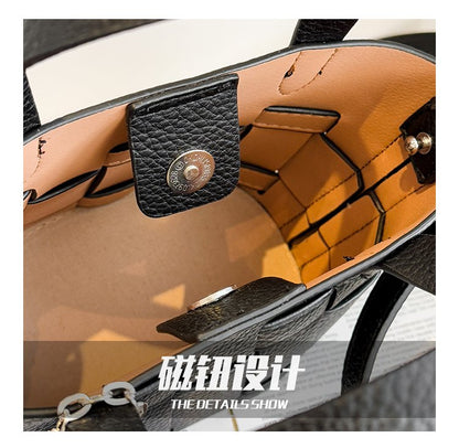 Women's Bag One Size PU Bucket Bag Zipper Shoulder Bag