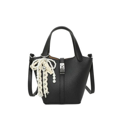 Bucket Bag Women's Bag PU Shoulder Bag Lock Buckle