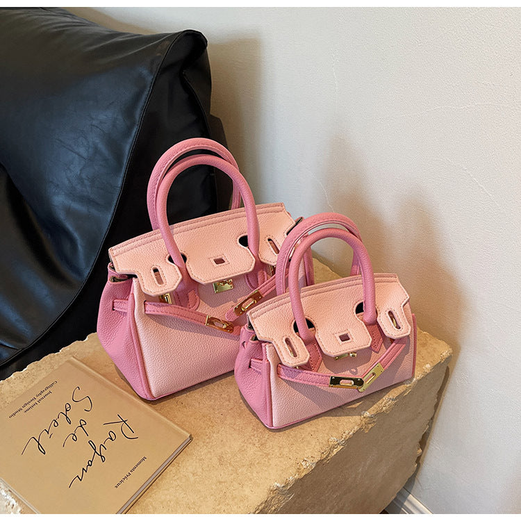 Block Platinum Small Square Handbag for Women