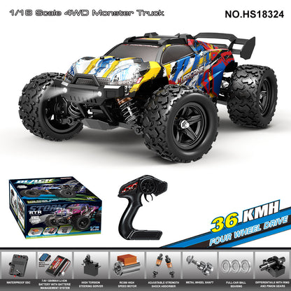 Cross-Border1/18Brushed High-Speed Four-Wheel Drive2.4G Full Scale Professional RC Remote Control Competitive Climbing Off-Road Big Wheel