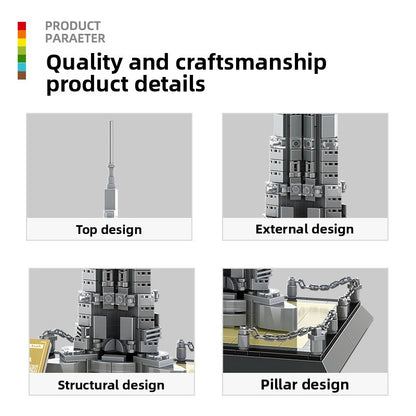 Burj Khalifa, Dubai, United Arab Emirates, Small Particle Building Blocks, Educational Toys