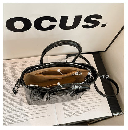 Single Shoulder Crossbody Handbag Zipper Women's Bag PU