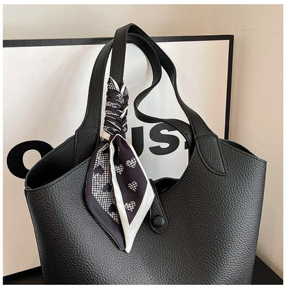 Magnetic Buckle Women's Bag PU Shoulder Bag 2025 Autumn Tote Bag One Size