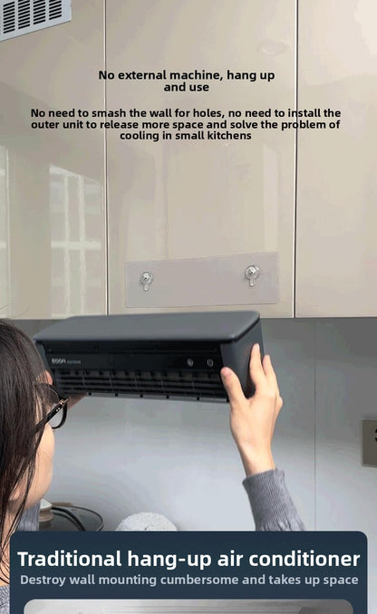 Aiden Kitchen Air Conditioner2025New Model Cooling Wall-Mounted Fan High Wind Power Rechargeable Fan for Home Use with Remote Control