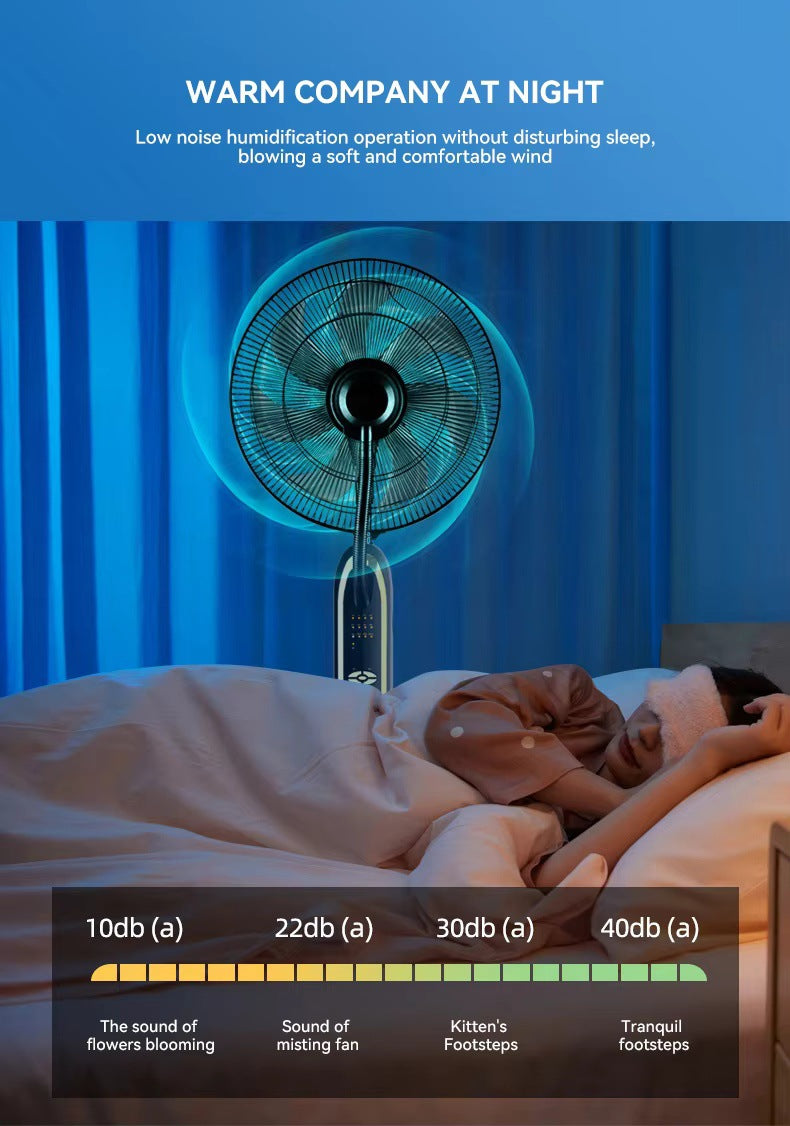 iSolfan Mist Emitting Fan Factory Direct Sale Black Mist Fan Floor Fan