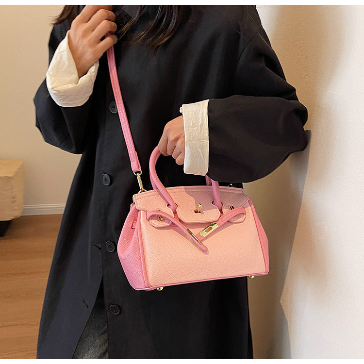 Block Platinum Small Square Handbag for Women