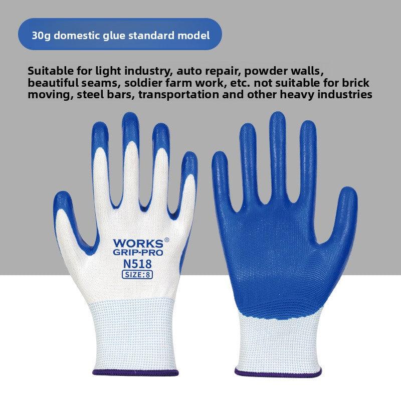 FOR WHOLE SALE ONLY PRICE ON REQUEST                                       Touchscreen Wear-resistant Nitrile Non-slip Coated Work Gloves for Construction Site Wholesale N518 Labor Protection Gloves