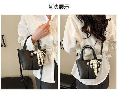 Bucket Bag Women's Bag PU Shoulder Bag Lock Buckle