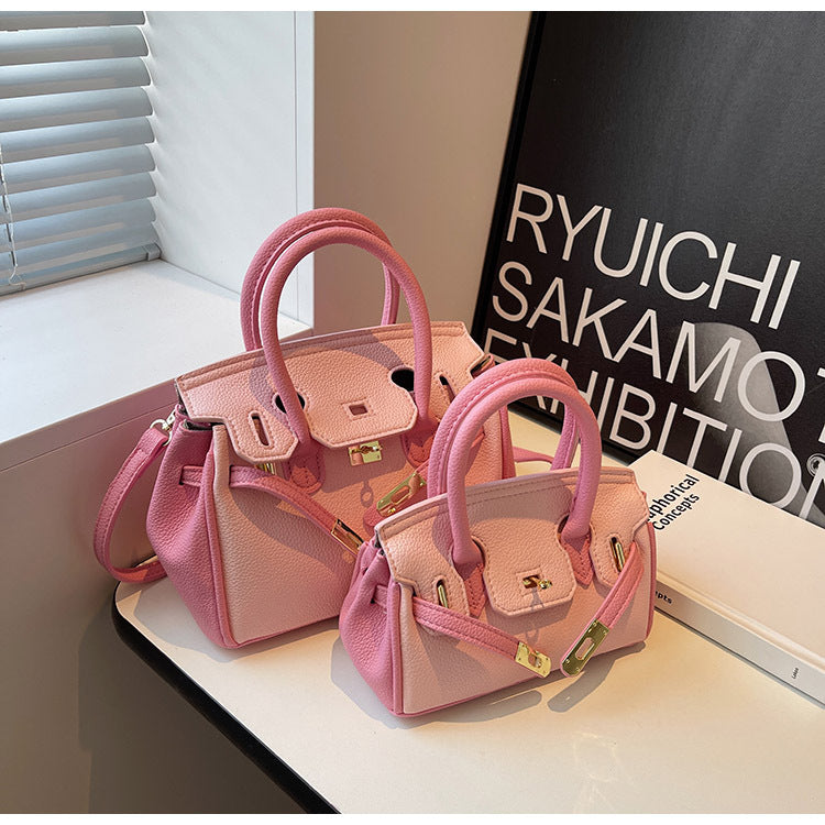 Block Platinum Small Square Handbag for Women