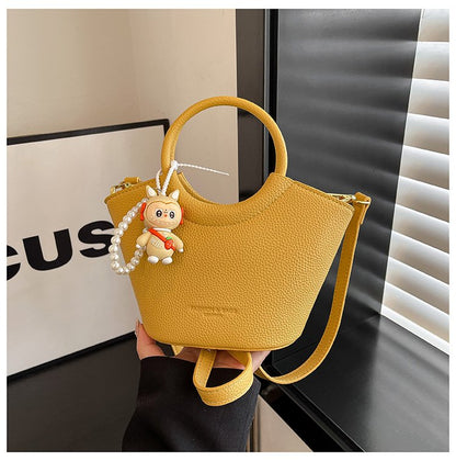 Bucket Bag One Size 2025 Spring Shoulder Bag Zipper PU Women's Bag