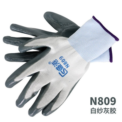 FOR WHOLE SALE ONLY PRICE ON REQUEST                                       Touchscreen Wear-resistant Nitrile Non-slip Coated Work Gloves for Construction Site Wholesale N518 Labor Protection Gloves