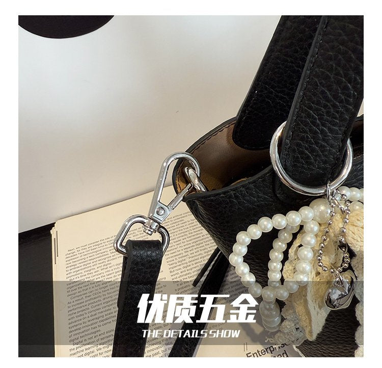 Bucket Bag Women's Bag PU Shoulder Bag Lock Buckle