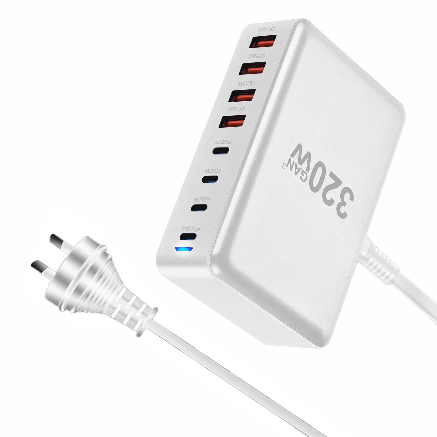 New 500W GaN PD Charger 6C2A Multi-Port Desktop Charger 8 Ports Desktop Charger Hot Item Desktop Charger