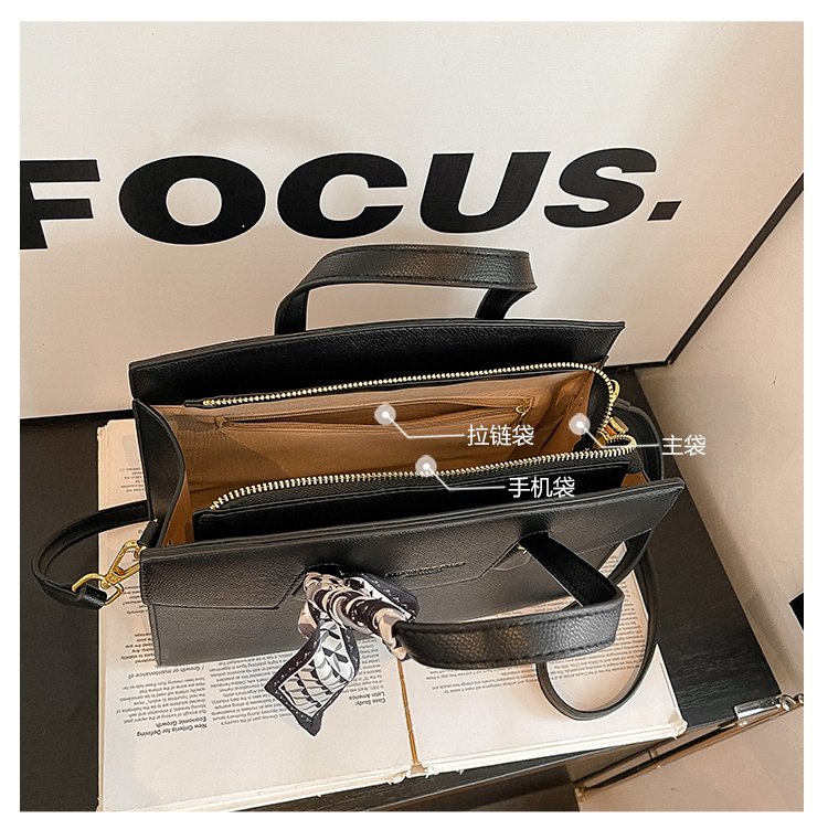 Single Shoulder Bag One Size Small Square Bag Women's Bag PU 2025 Autumn Zipper