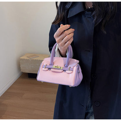 Block Platinum Small Square Handbag for Women