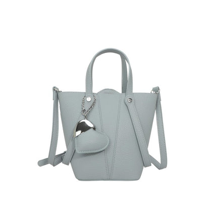 Single Shoulder Bucket Bag PU Zipper 2025 Spring Women's Bag One Size