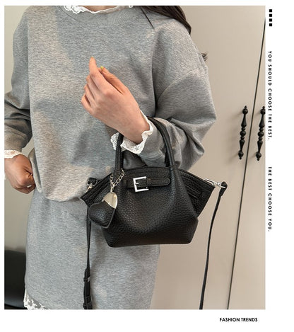 Zipper Tote Bag Women's Bag PU2025 Spring One Size Crossbody Handbag