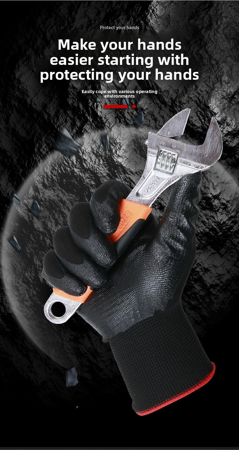 FOR WHOLE SALE ONLY PRICE ON REQUEST                      Labor Protection Gloves Nitrile Oil-Resistant Waterproof Wear-Resistant 13-Pin Black Yarn Rubber Coated Construction Site Work Labor Protection Gloves