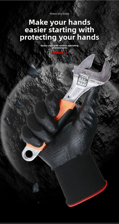 FOR WHOLE SALE ONLY PRICE ON REQUEST                      Labor Protection Gloves Nitrile Oil-Resistant Waterproof Wear-Resistant 13-Pin Black Yarn Rubber Coated Construction Site Work Labor Protection Gloves