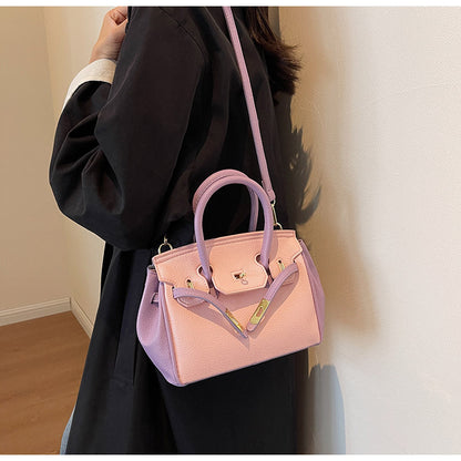 Block Platinum Small Square Handbag for Women