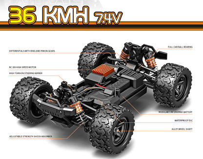 Cross-Border1/18Brushed High-Speed Four-Wheel Drive2.4G Full Scale Professional RC Remote Control Competitive Climbing Off-Road Big Wheel