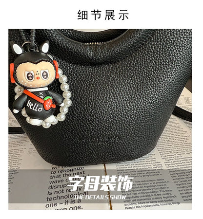 Bucket Bag One Size 2025 Spring Shoulder Bag Zipper PU Women's Bag