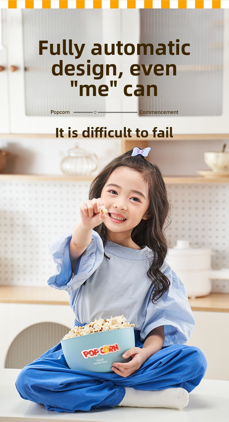 Toys Children's Mini Popcorn Machine Electric Fully Automatic Multi-Functional Small Home Appliance Pretend Play Popcorn Maker for Home Use