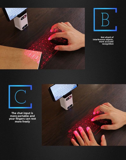 Bluetooth Laser Projection Keyboard + Mouse (Set) + Phone Stand + Power Bank Creative Gift