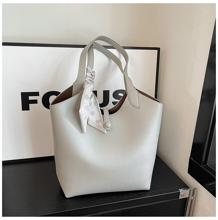 Magnetic Buckle Women's Bag PU Shoulder Bag 2025 Autumn Tote Bag One Size