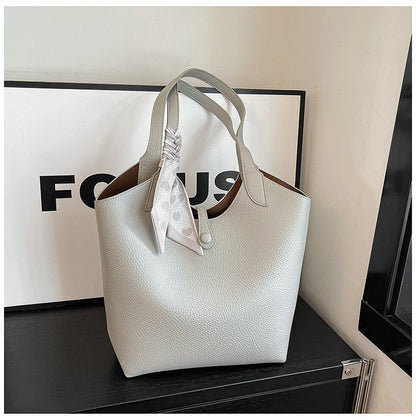 Magnetic Buckle Women's Bag PU Shoulder Bag 2025 Autumn Tote Bag One Size