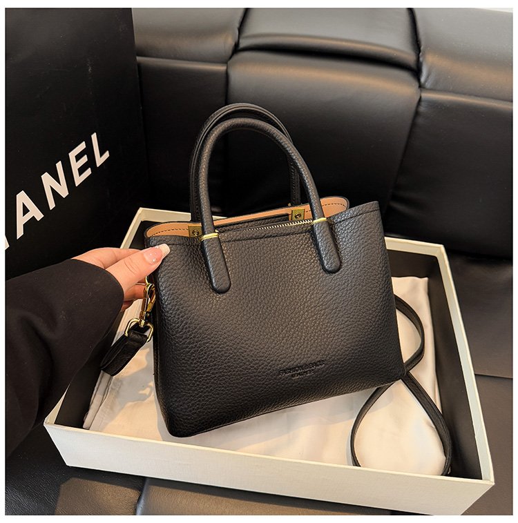 Single Shoulder Bag with Stitching, Single Shoulder Crossbody Handbag for Women, Zipper PU