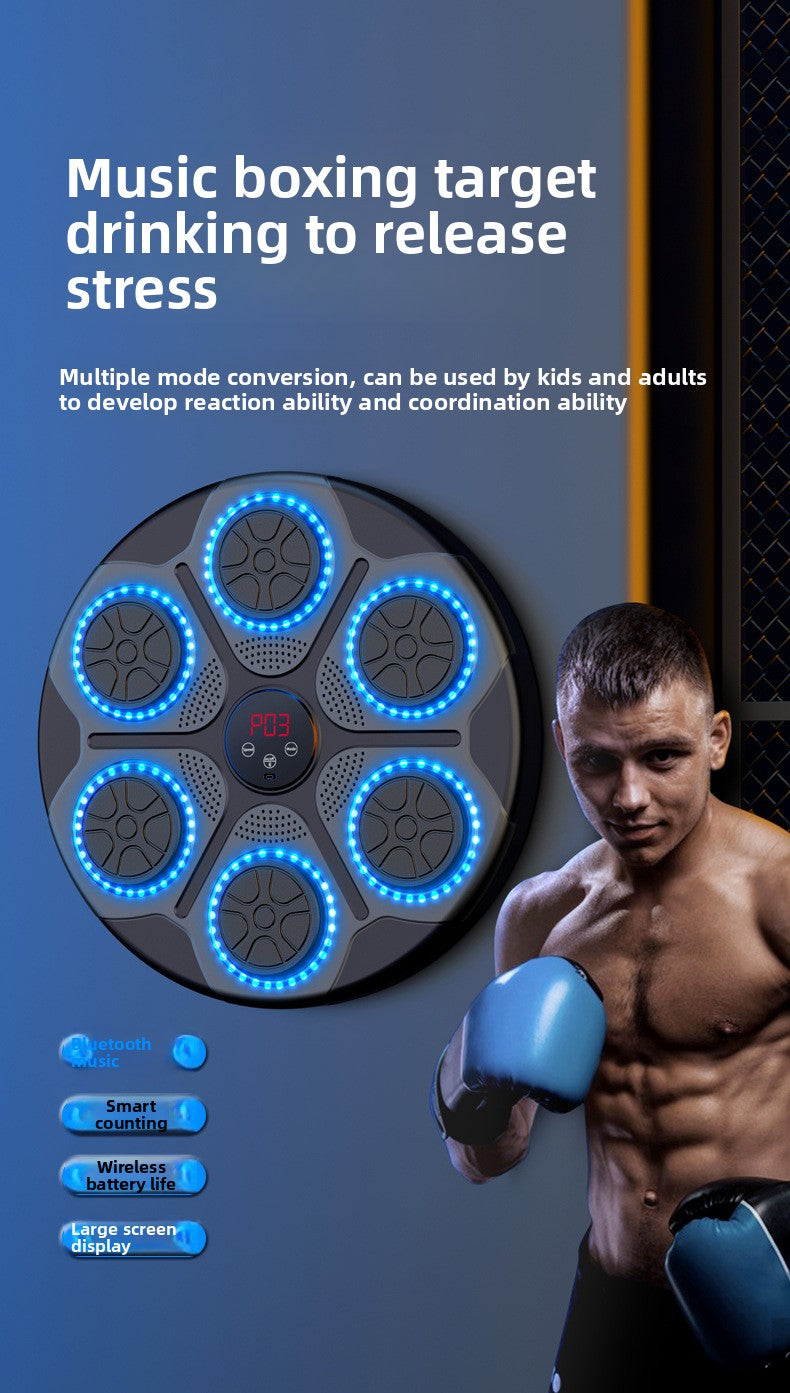 Home Music Boxing Machine Children's Reaction Trainer Adult Bluetooth Boxing Wall Target Smart Hanging Adjustable