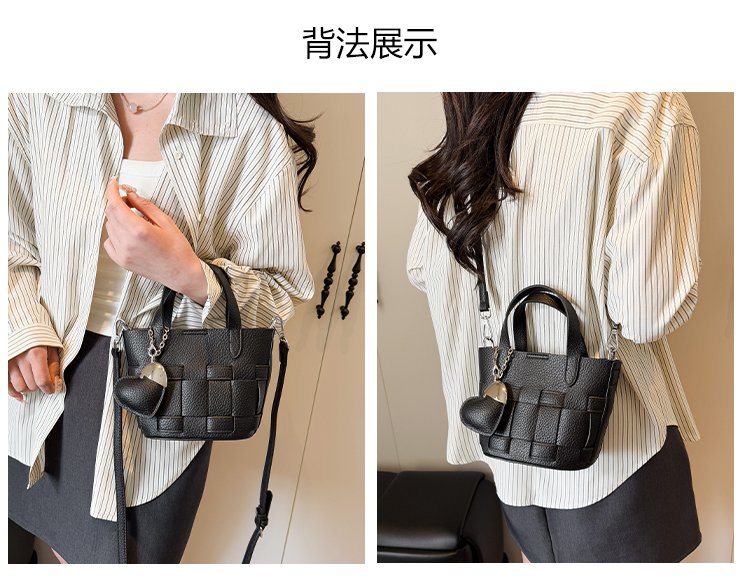 Women's Bag One Size PU Bucket Bag Zipper Shoulder Bag