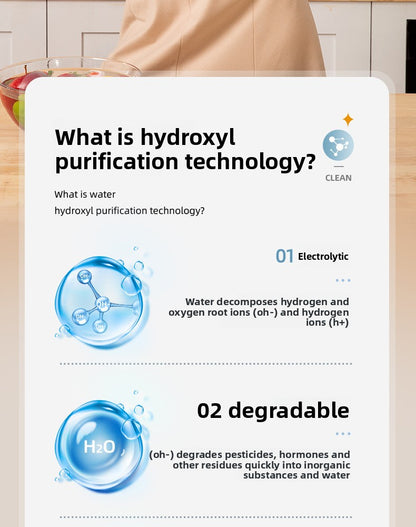 Custom Household Small Fruit Washer Tableware Vegetable Meat Purifier USB Hydroxyl Purifier
