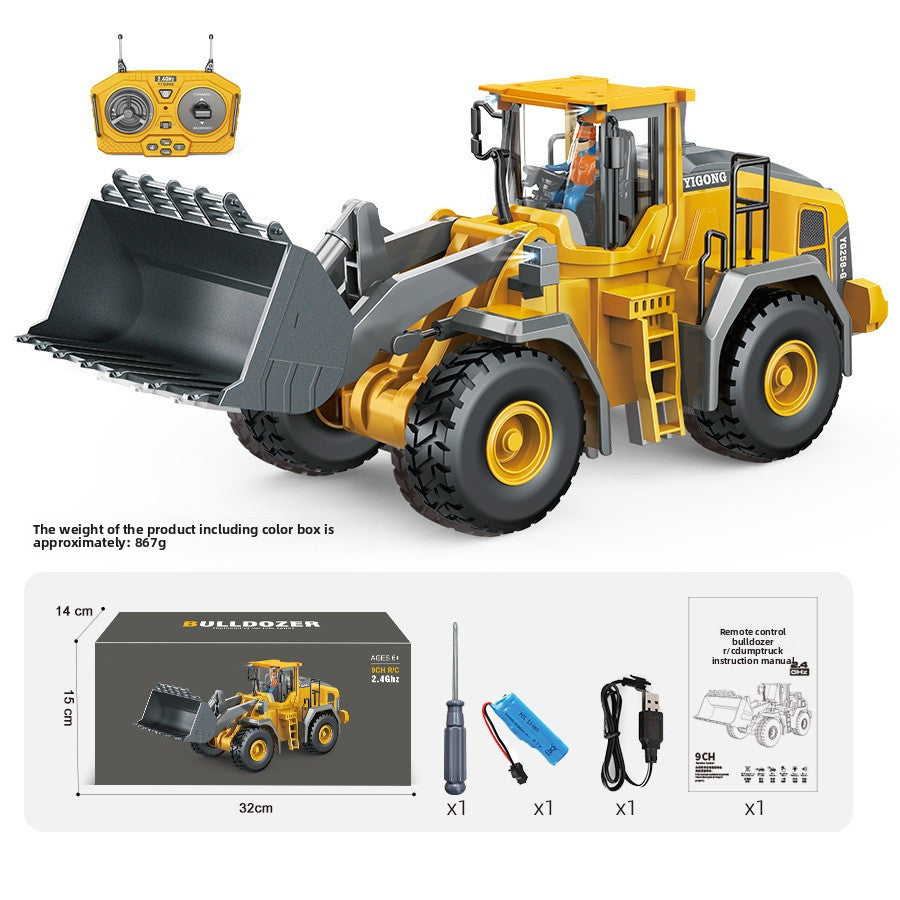 Children's Electric Toy Light and Sound Engineering Vehicle1:20Track Alloy Remote Control Excavator Model