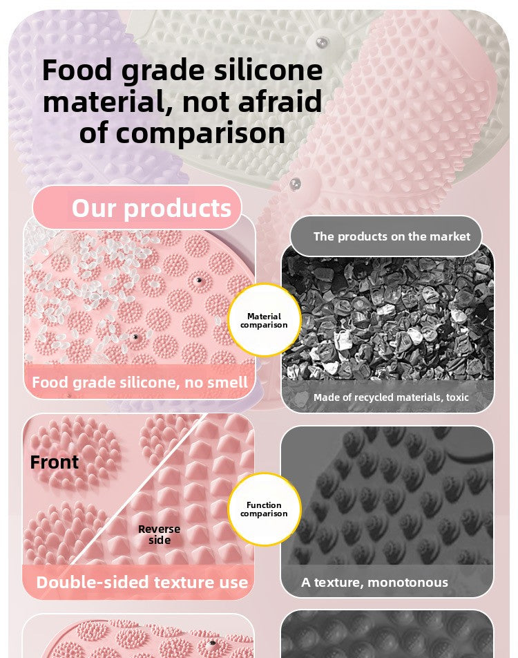 Silicone Acupressure Mat Double-Sided Foot Massage Pad with Magnetic Therapy for Home Use, Thickened Ultra Slow Running Meridian Running Mat Foot Massage Mat