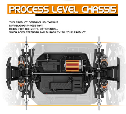 Cross-Border1/18Brushed High-Speed Four-Wheel Drive2.4G Full Scale Professional RC Remote Control Competitive Climbing Off-Road Big Wheel