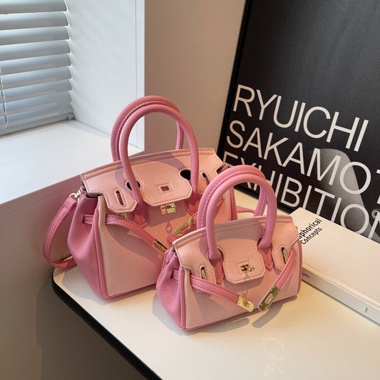 Block Platinum Small Square Handbag for Women