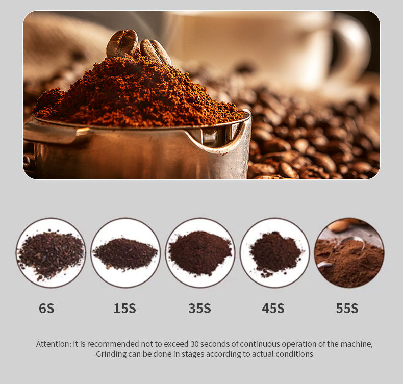 Large Capacity Grinder Household Small Coffee Bean Grinding Cup Grains and Herbs Electric Powder Grinder