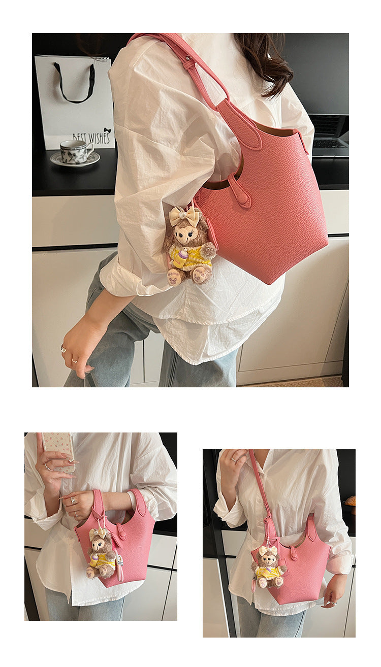 Niche Design Sense Simple Commuting Versatile Bucket Bag