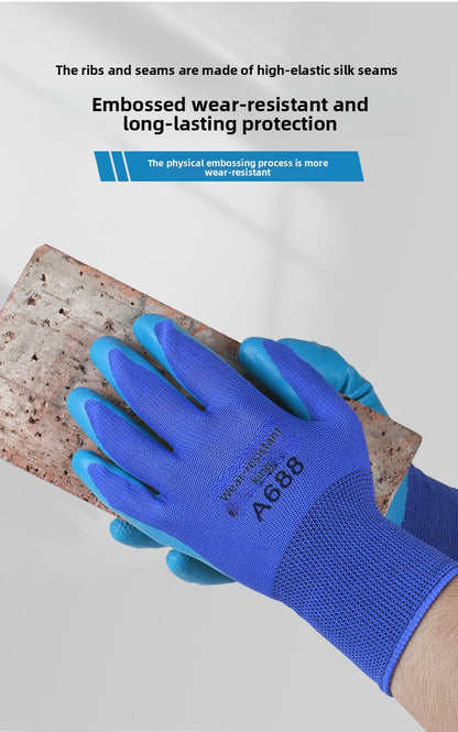 FOR WHOLE SALE ONLY PRICE ON REQUEST                   Abrasion-Resistant King Labor Protection Gloves Physical Embossed Anti-Slip Construction Steel Worker Logistics Moving Auto Repair Transport Latex Coated Gloves