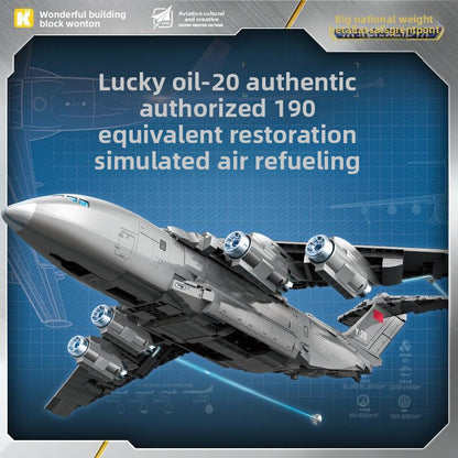 Wonderful Building Blocks Great Power Heavy Equipment Series Y-20 Large Transport Aircraft Model Assembly Toy 23034