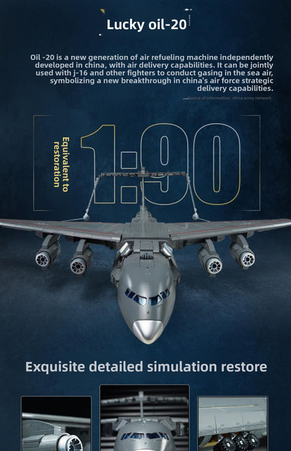 Wonderful Building Blocks Great Power Heavy Equipment Series Y-20 Large Transport Aircraft Model Assembly Toy 23034