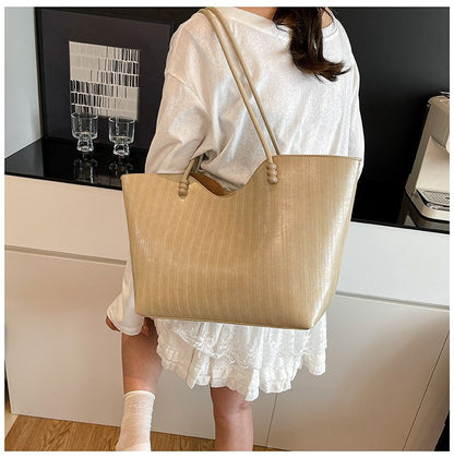 Shoulder Bag One Size Women's Bag Zipper PU 2025 Autumn Tote Bag