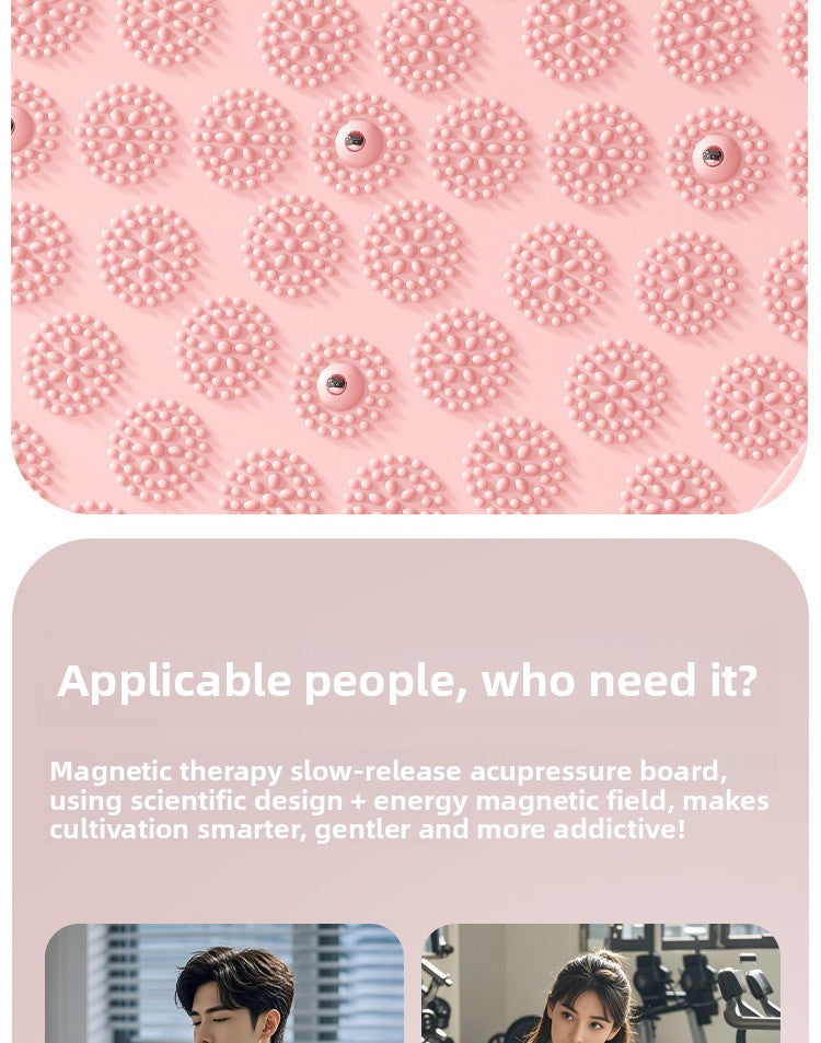 Silicone Acupressure Mat Double-Sided Foot Massage Pad with Magnetic Therapy for Home Use, Thickened Ultra Slow Running Meridian Running Mat Foot Massage Mat