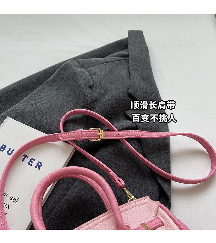 Block Platinum Small Square Handbag for Women