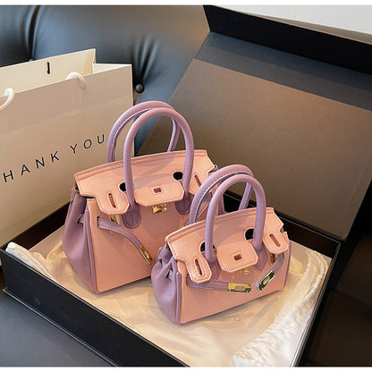 Block Platinum Small Square Handbag for Women