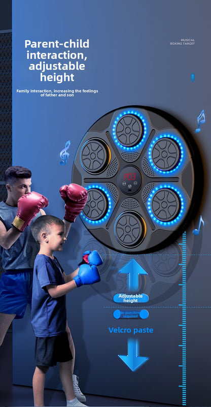 Home Music Boxing Machine Children's Reaction Trainer Adult Bluetooth Boxing Wall Target Smart Hanging Adjustable