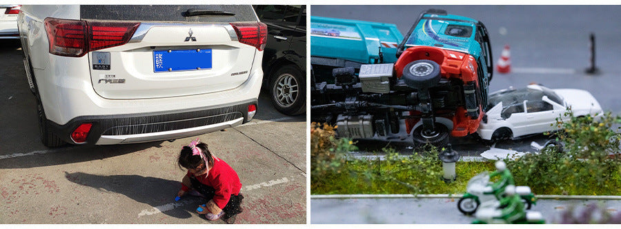 Four-Lens Surveillance Dash Cam HD 1080P Front Left Right Rear with Reversing Image.